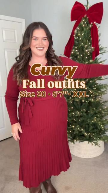 Last minute Thanksgiving day approved outfits from Amazon 🍂🥧🍽️ Which would you wear 1-3? Comment “OUTFIT” for links 🔗 

Flowy burgundy midi dress, matching sweater skirt set + quarter zip pullover with leggings!

#arachcloz #amazon #curvystyle #falloutfitideas #amazonfashion #plussizefashion #affordablefashion #plussizefashion