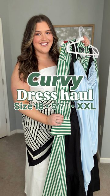 I chose the dresses… but they added one wildcard 👀👗💚 Size inclusive styles for Spring that make me feel confident in my plus size body. Which is your fave? Comment “DRESS” for links 🔗 @ELOQUII #XOQ #ad #plussizefashion #springoutfits #tryonhaul
