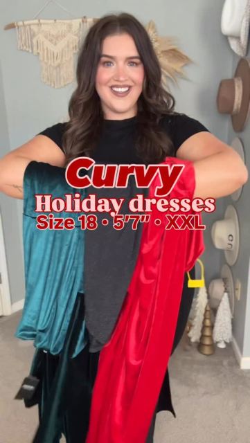 Resharing 3 Amazon holiday dresses as a size 18 🎄🎁✨ Which is your favorite 1-3? Comment “DRESS” for links 🔗 

#amazonfashionfinds #plussizefashion #weddingguestdress #christmasparty #ootn #cocktaildress #holidayoutfits #semiformalwear